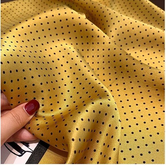 Yellow dot Silk Scarf